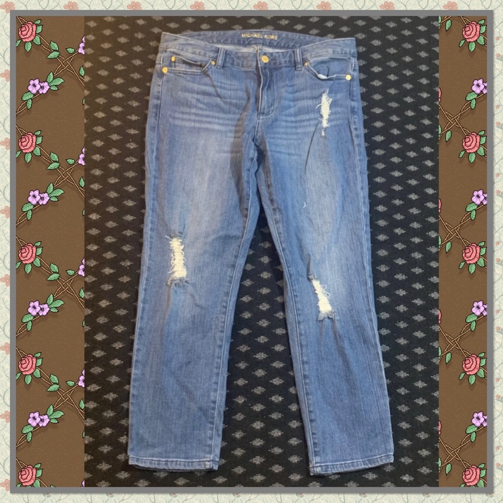 Michael Kors Cropped Skinny Jeans Sz 10